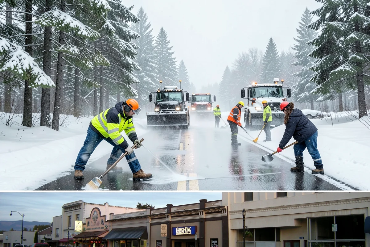 Bank Deicing in Burlington, Skagit County, WA - Coverage runs through winter, with pre-open readiness on the freezing-rain mornings that glaze exposed ATM and drive-through...
