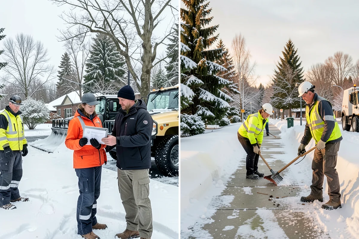 Bank Deicing in Clyde Hill, King County, WA - Map the entrance, ATM apron, and drive-through lanes