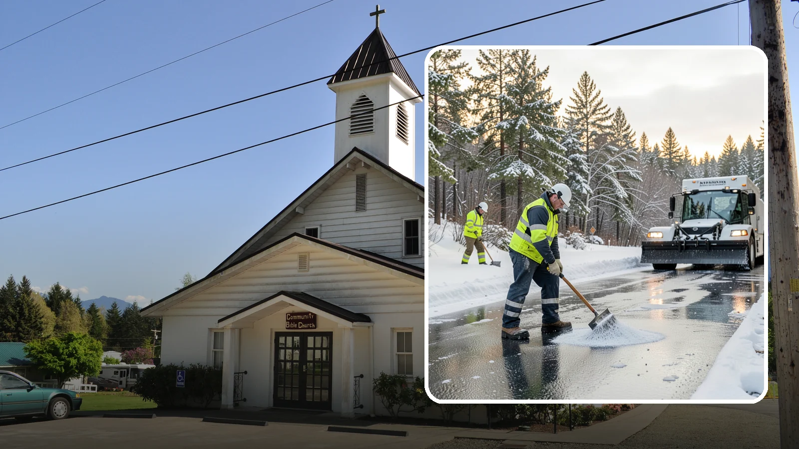 Bank Deicing in Concrete, Skagit County, WA - Deicing for banks and credit unions, keeping entrances, ATM approaches, and drive-through lanes safe for customers during a...