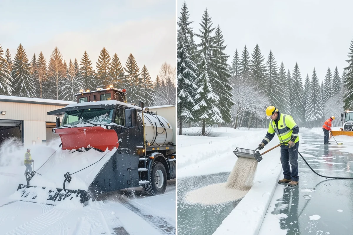 Bank Deicing in Des Moines, King County, WA - Map the entrance, ATM apron, and drive-through lanes
