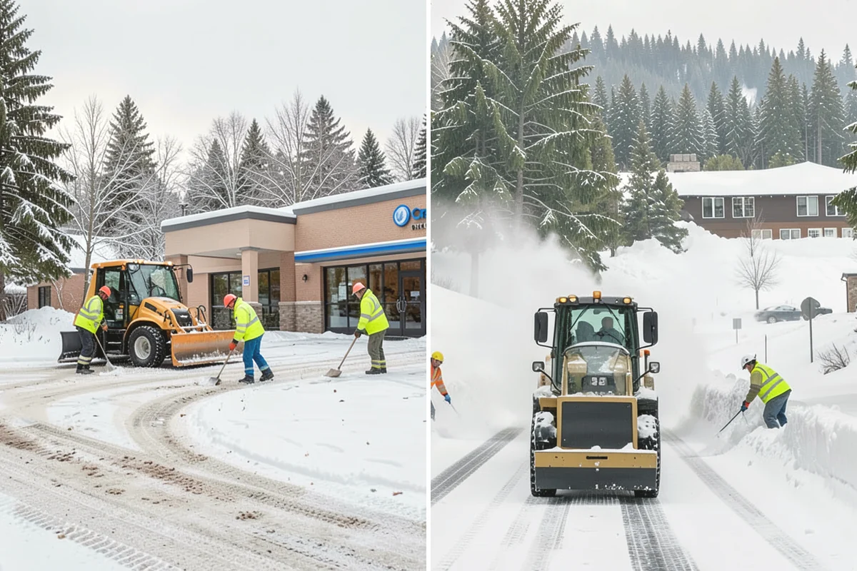 Bank Deicing in Duvall, King County, WA - Map the entrance, ATM apron, and drive-through lanes
