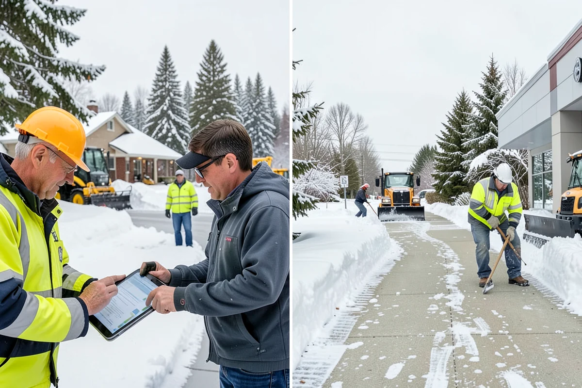 Bank Deicing in Enumclaw, King County, WA - Map the entrance, ATM apron, and drive-through lanes