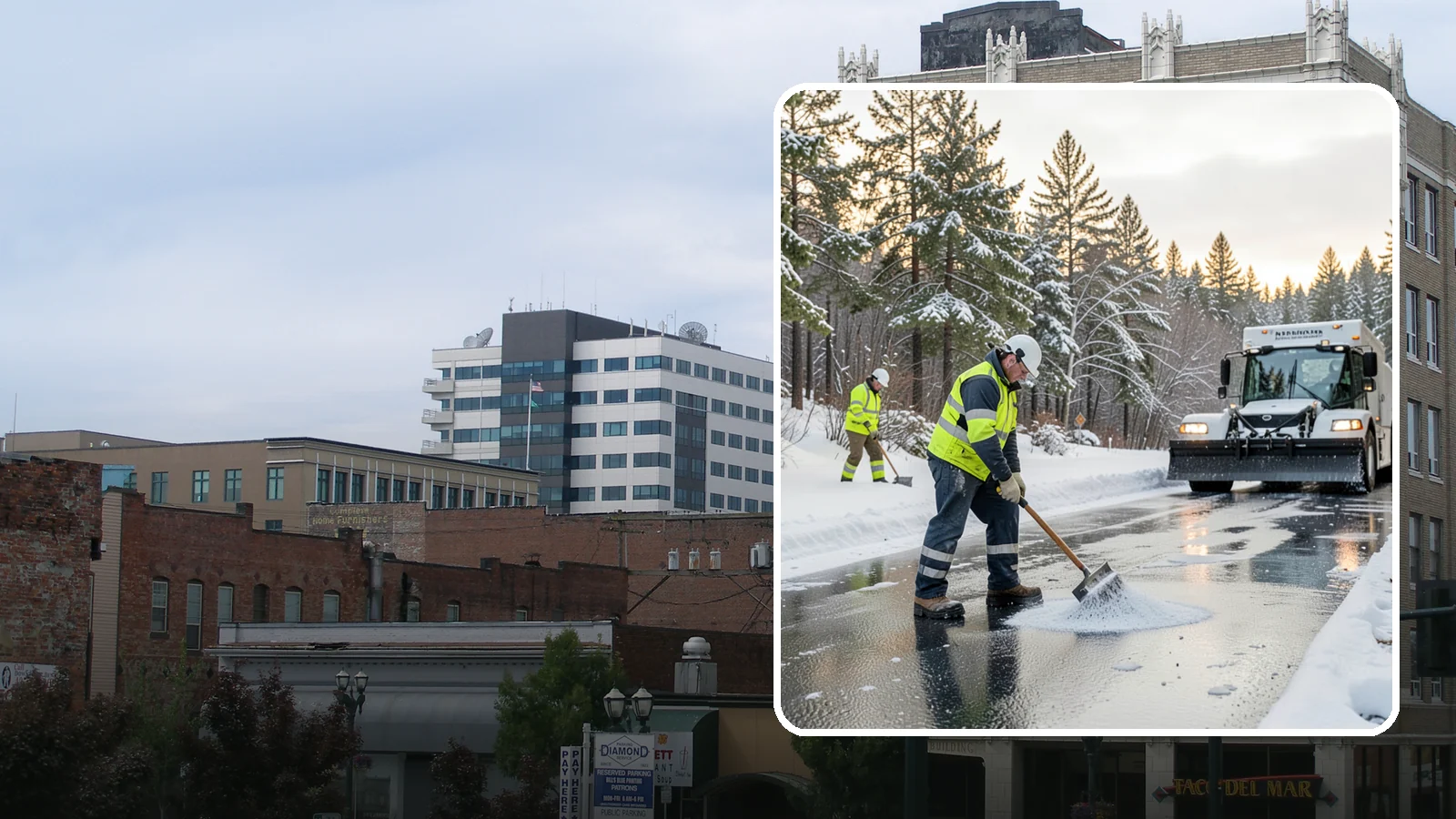 Bank Deicing in Everett, Snohomish County, WA - Deicing for banks and credit unions, keeping entrances, ATM approaches, and drive-through lanes safe for customers during a...