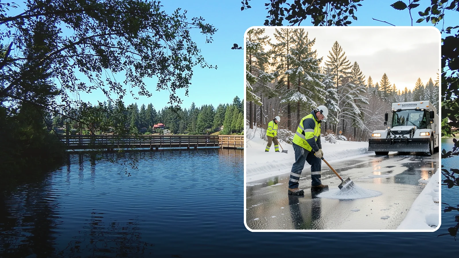 Bank Deicing in Federal Way, King County, WA - Deicing for banks and credit unions, keeping entrances, ATM approaches, and drive-through lanes safe for customers during a...