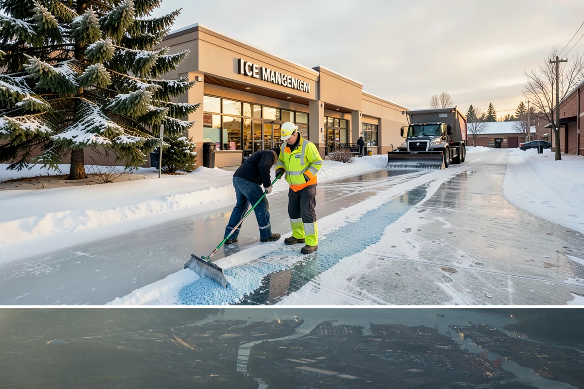 Bank Deicing in Fife, Pierce County, WA - Coverage runs through winter, with pre-open readiness on the freezing-rain mornings that glaze exposed ATM and drive-through...