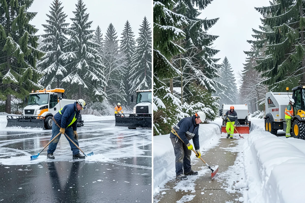 Bank Deicing in Fircrest, Pierce County, WA - Map the entrance, ATM apron, and drive-through lanes