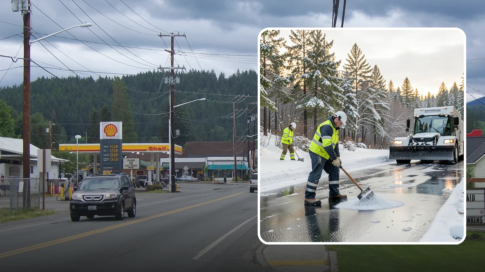 Bank Deicing in Granite Falls, Snohomish County, WA - Deicing for banks and credit unions, keeping entrances, ATM approaches, and drive-through lanes safe for customers during a...