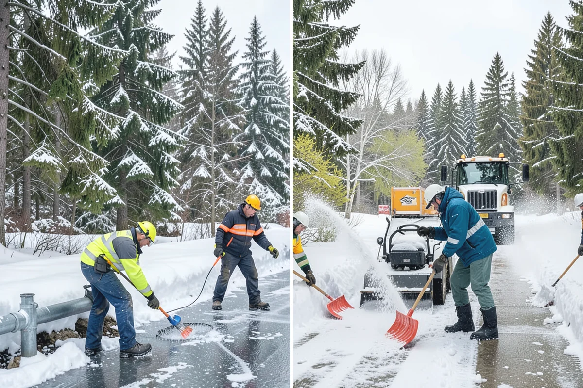 Bank Deicing in Hamilton, Skagit County, WA - Map the entrance, ATM apron, and drive-through lanes