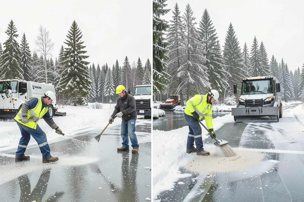 Bank Deicing in Index, Snohomish County, WA - Map the entrance, ATM apron, and drive-through lanes