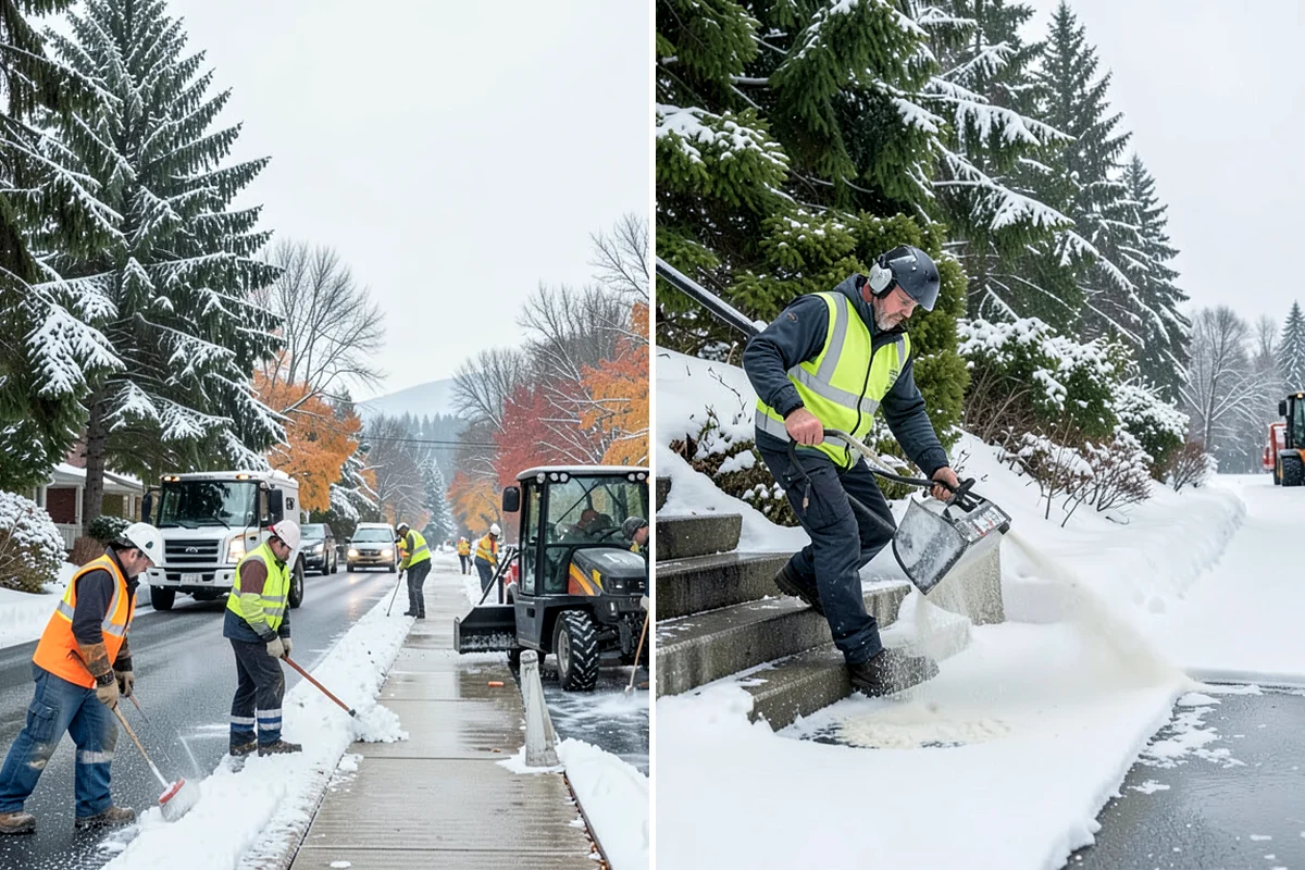 Bank Deicing in Kenmore, King County, WA - Map the entrance, ATM apron, and drive-through lanes