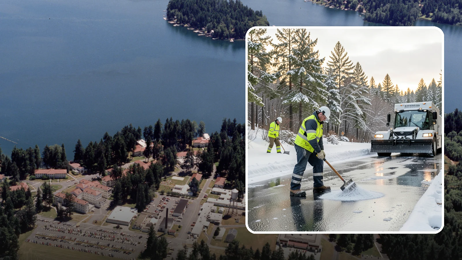 Bank Deicing in Lakewood, Pierce County, WA - Deicing for banks and credit unions, keeping entrances, ATM approaches, and drive-through lanes safe for customers during a...