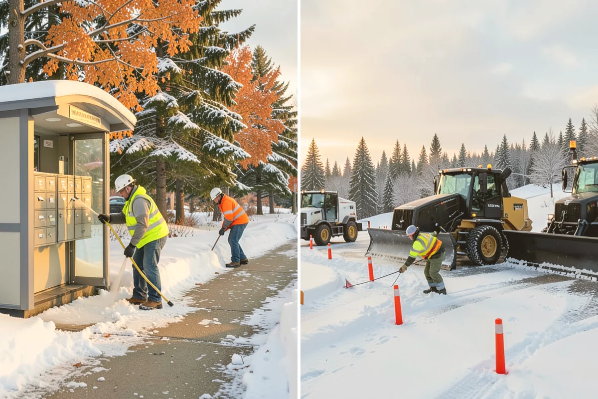 Bank Deicing in Langley, Island County, WA - Map the entrance, ATM apron, and drive-through lanes