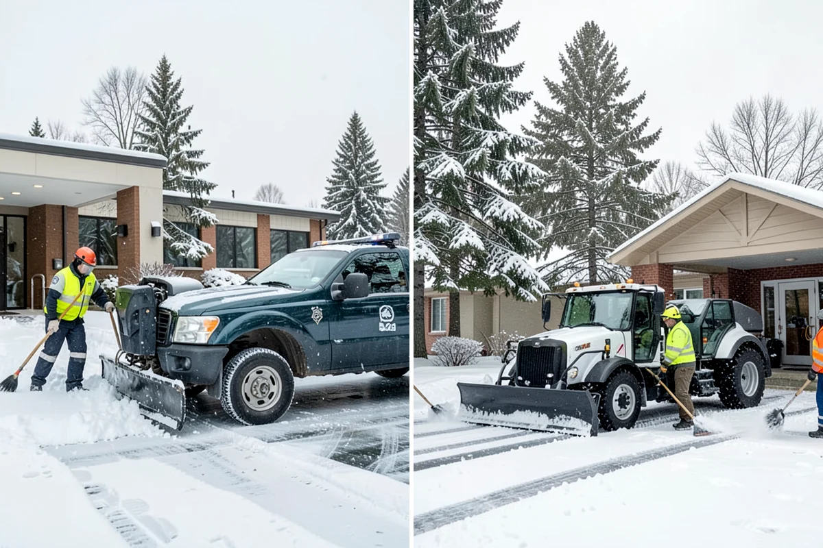 Bank Deicing in Lyman, Skagit County, WA - Map the entrance, ATM apron, and drive-through lanes