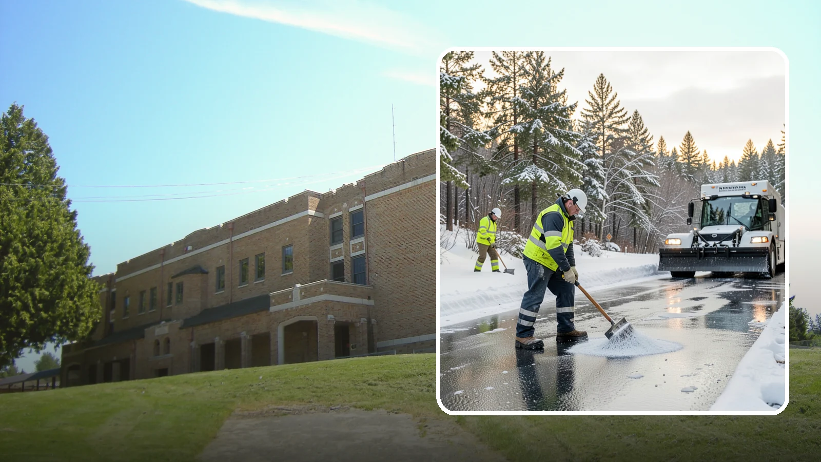 Bank Deicing in Maple Valley, King County, WA - Deicing for banks and credit unions, keeping entrances, ATM approaches, and drive-through lanes safe for customers during a...