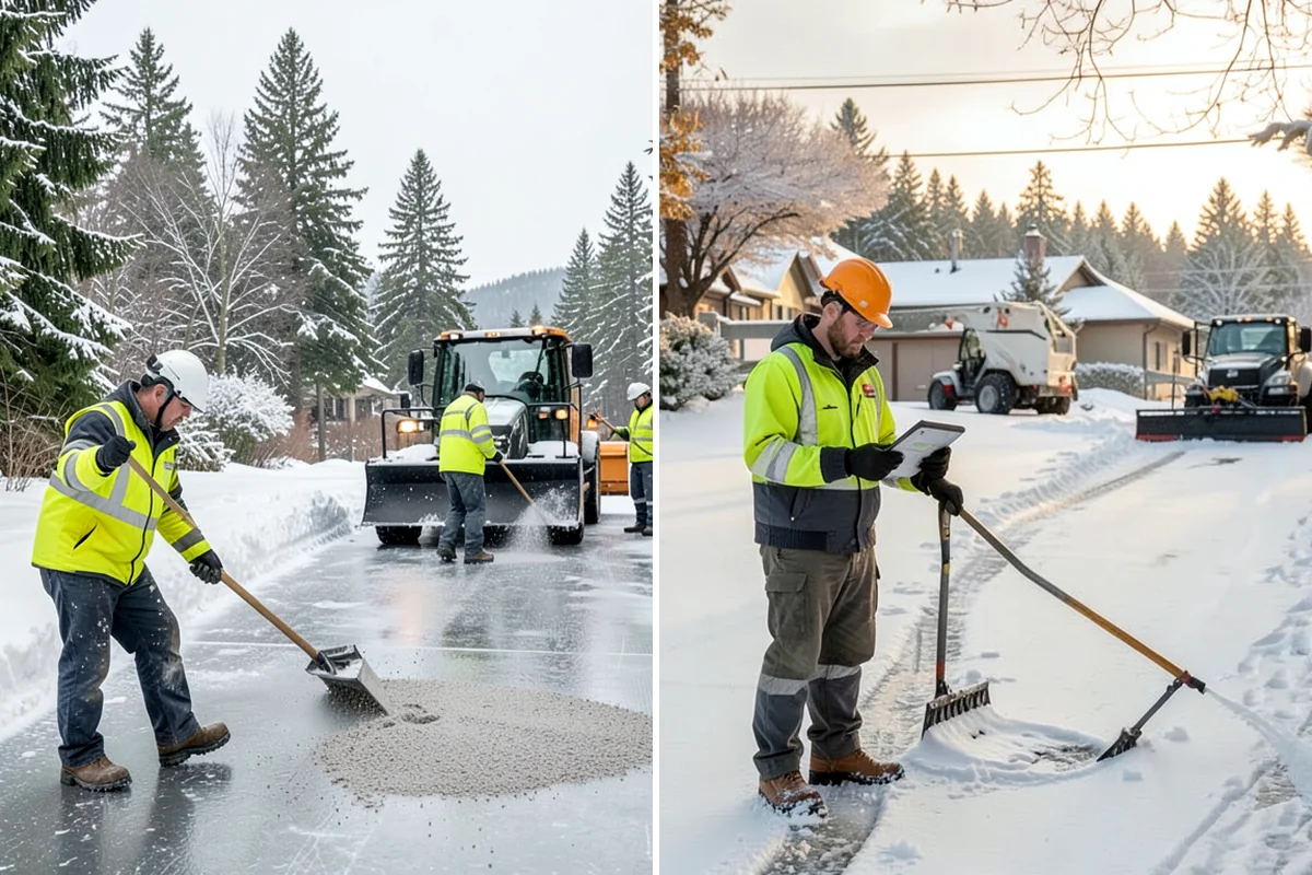 Bank Deicing in Maple Valley, King County, WA - Map the entrance, ATM apron, and drive-through lanes