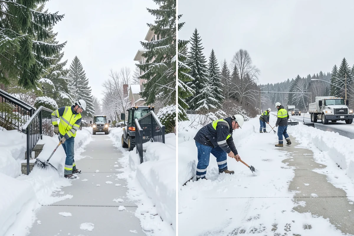 Bank Deicing in Marysville, Snohomish County, WA - Map the entrance, ATM apron, and drive-through lanes