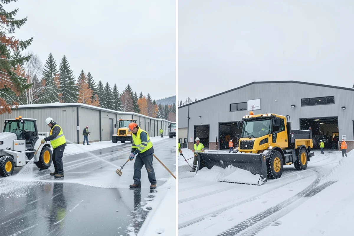 Bank Deicing in Medina, King County, WA - Map the entrance, ATM apron, and drive-through lanes