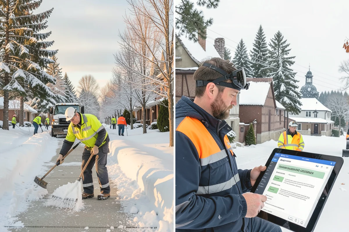 Bank Deicing in Mill Creek, Snohomish County, WA - Map the entrance, ATM apron, and drive-through lanes