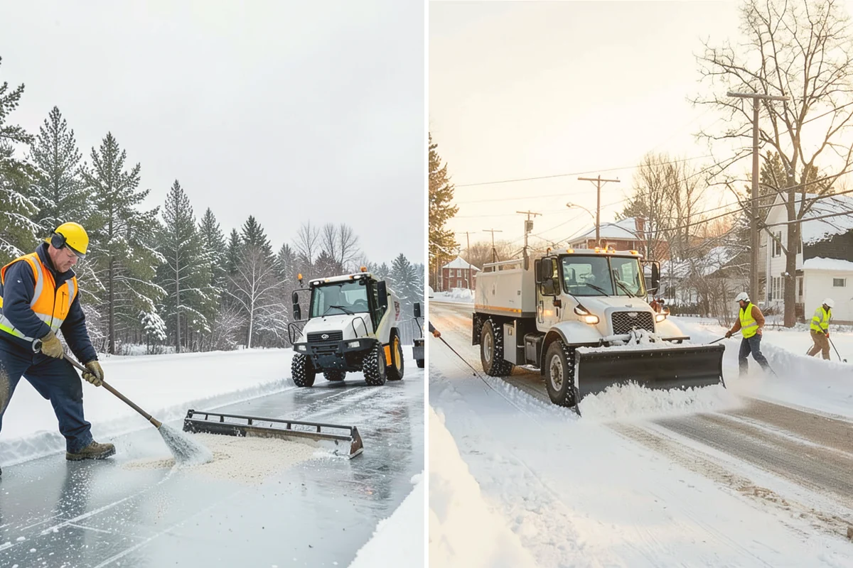 Bank Deicing in Milton, King County, WA - Map the entrance, ATM apron, and drive-through lanes