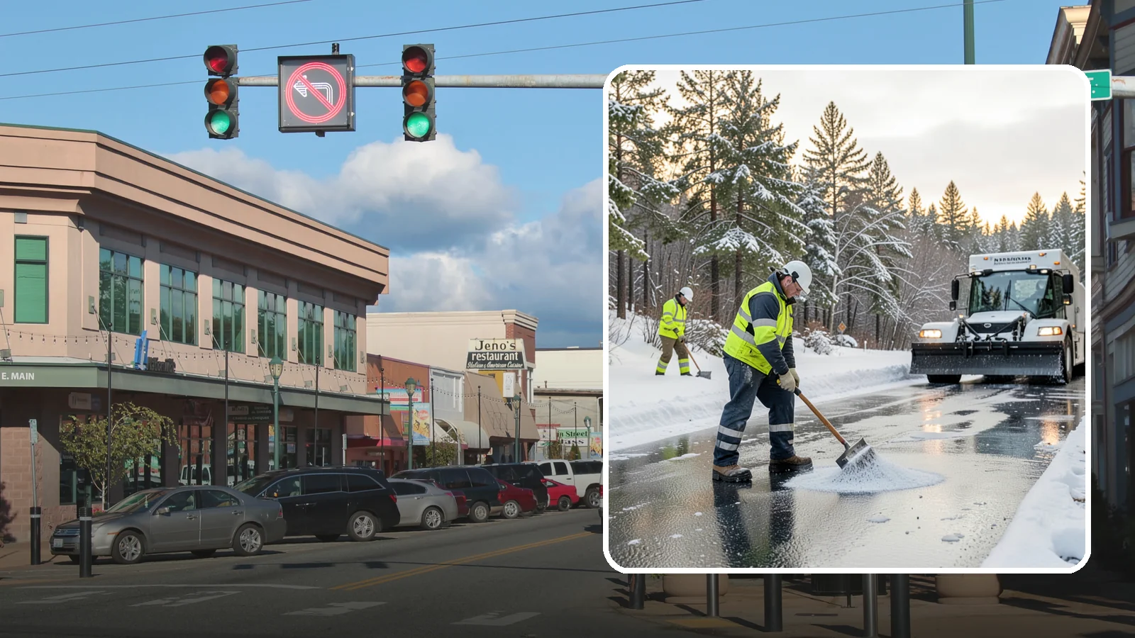 Bank Deicing in Monroe, Snohomish County, WA - Deicing for banks and credit unions, keeping entrances, ATM approaches, and drive-through lanes safe for customers during a...