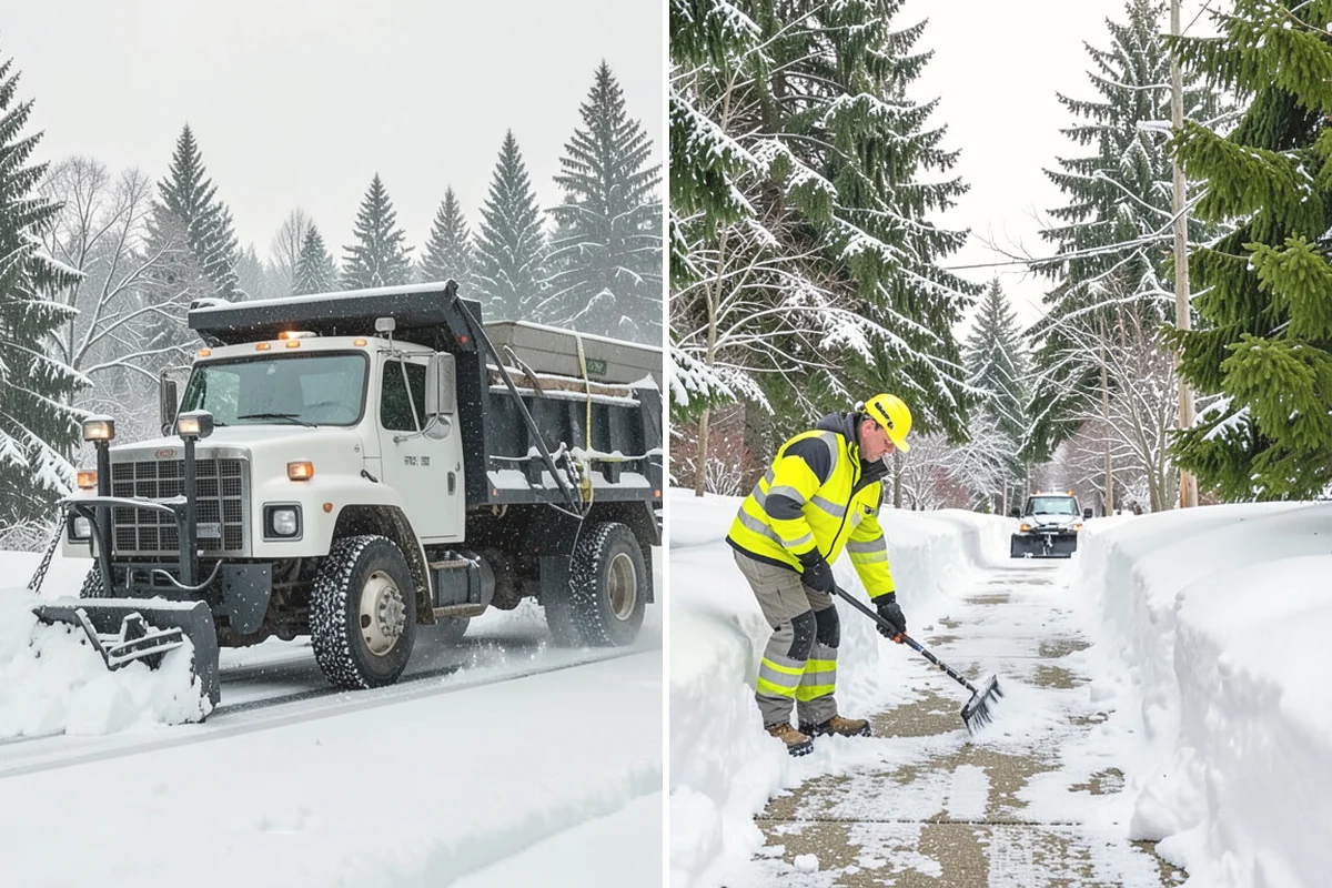 Bank Deicing in Monroe, Snohomish County, WA - Map the entrance, ATM apron, and drive-through lanes