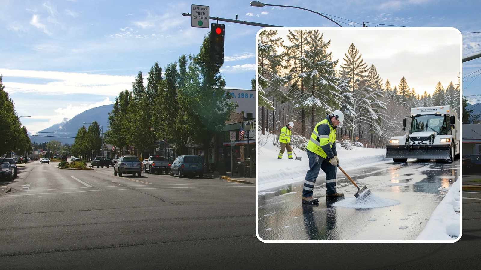 Bank Deicing in North Bend, King County, WA - Deicing for banks and credit unions, keeping entrances, ATM approaches, and drive-through lanes safe for customers during a...