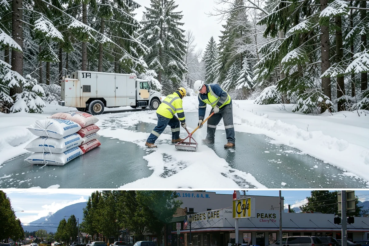 Bank Deicing in North Bend, King County, WA - Coverage runs through winter, with pre-open readiness on the freezing-rain mornings that glaze exposed ATM and drive-through...