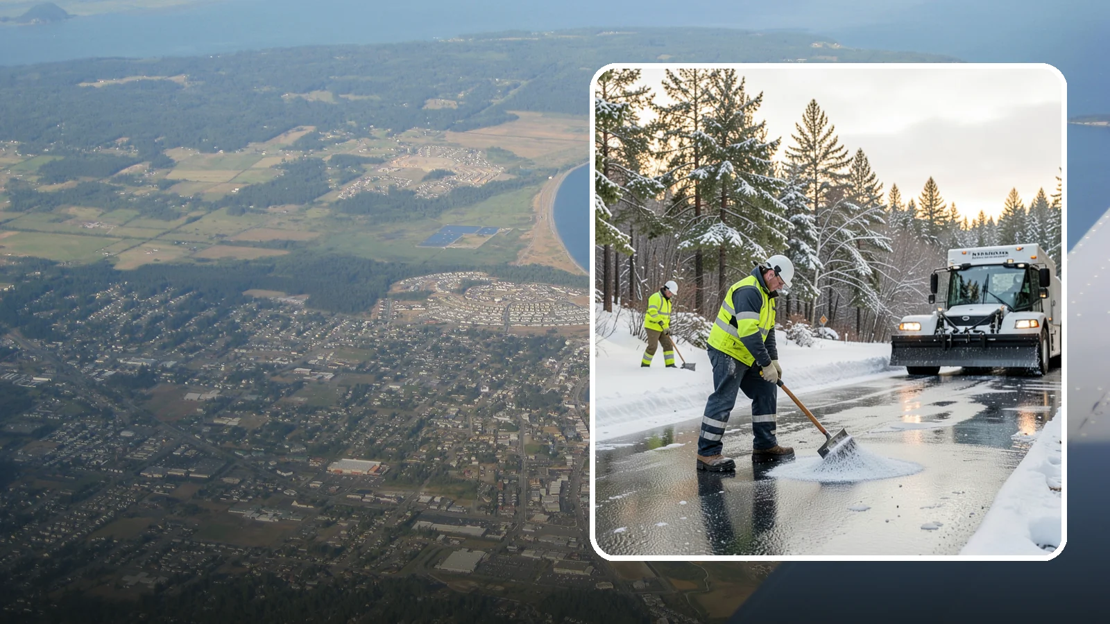Bank Deicing in Oak Harbor, Island County, WA - Deicing for banks and credit unions, keeping entrances, ATM approaches, and drive-through lanes safe for customers during a...