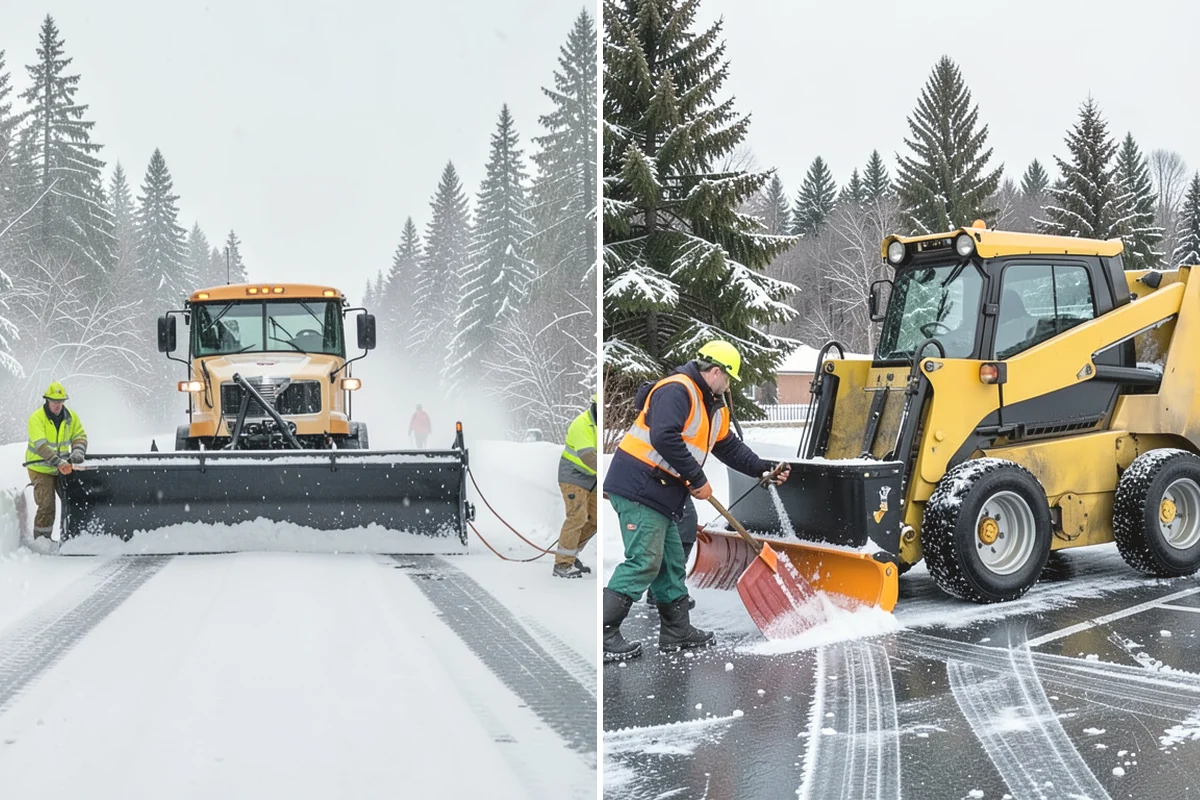 Bank Deicing in Oak Harbor, Island County, WA - Map the entrance, ATM apron, and drive-through lanes