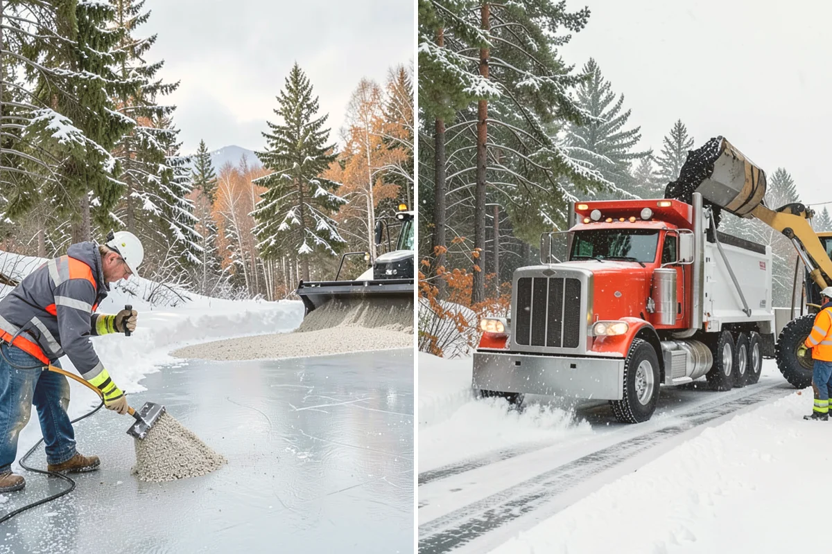 Bank Deicing in Orting, Pierce County, WA - Map the entrance, ATM apron, and drive-through lanes
