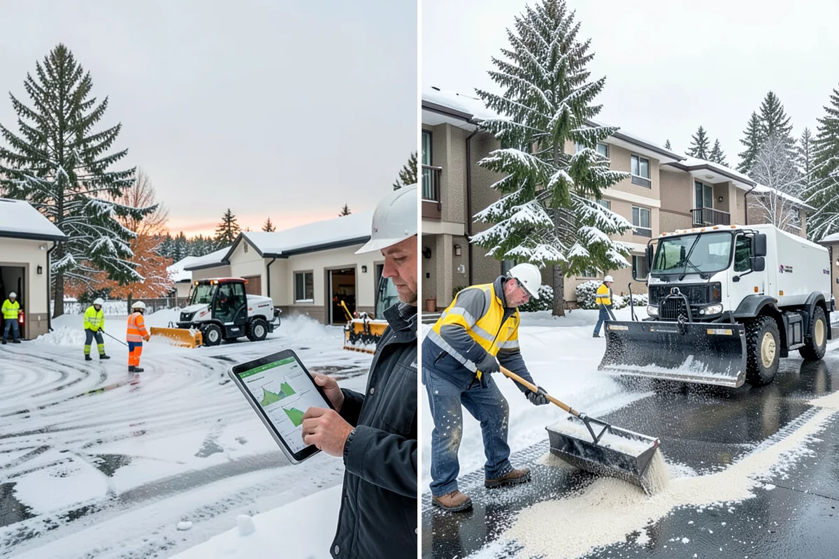 Bank Deicing in Pacific, King County, WA - Map the entrance, ATM apron, and drive-through lanes
