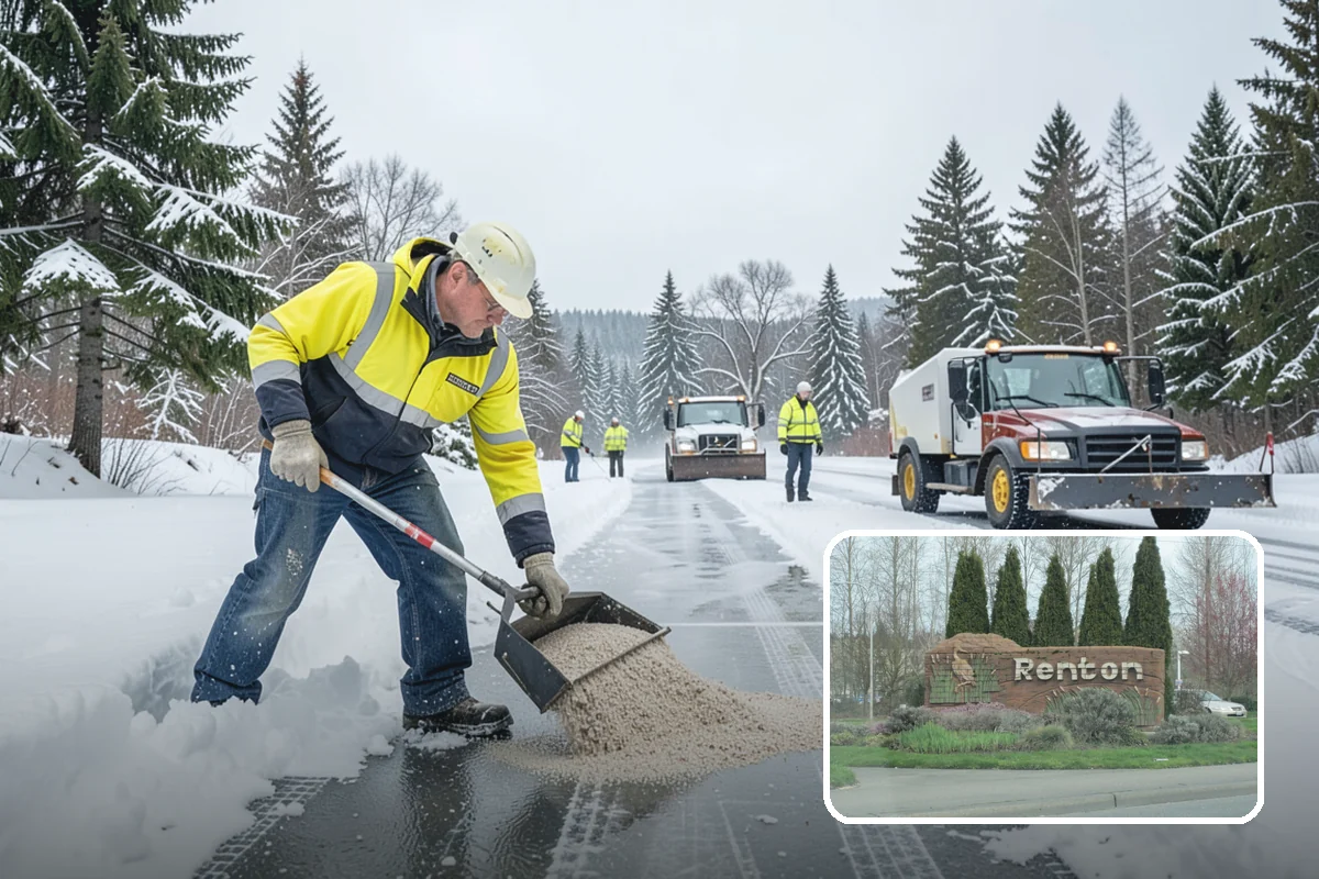 Bank Deicing in Renton, King County, WA - Keeps customers safe at entrances and walk-up ATMs