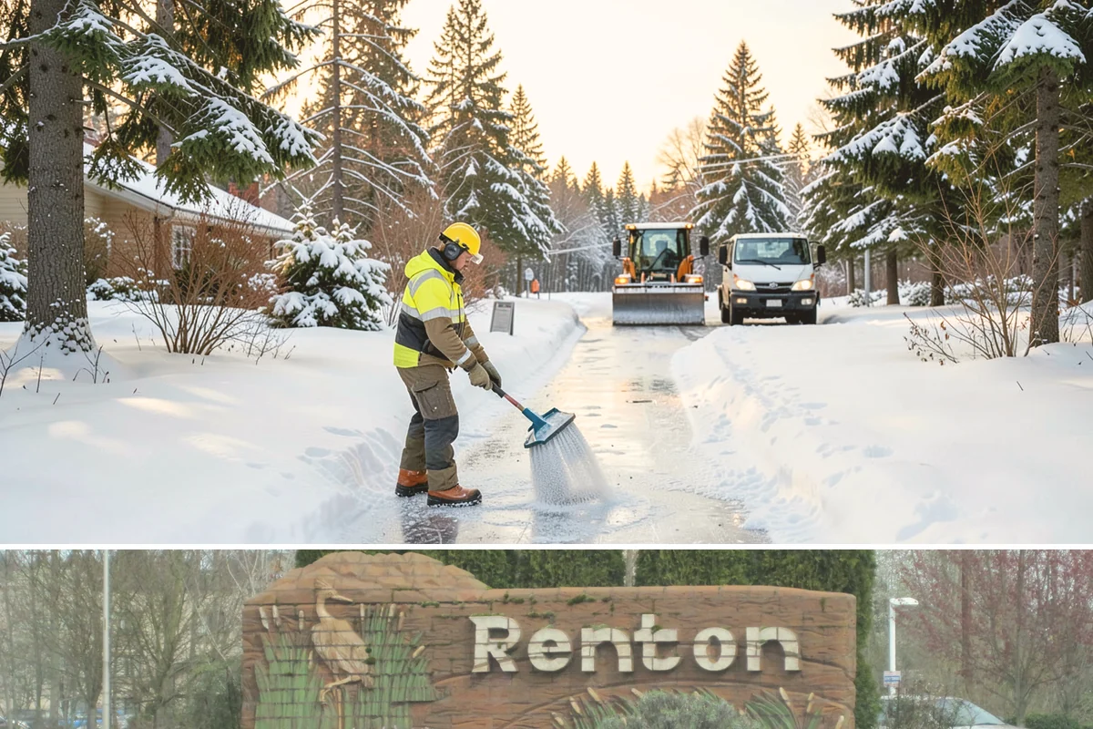 Bank Deicing in Renton, King County, WA - Coverage runs through winter, with pre-open readiness on the freezing-rain mornings that glaze exposed ATM and drive-through...