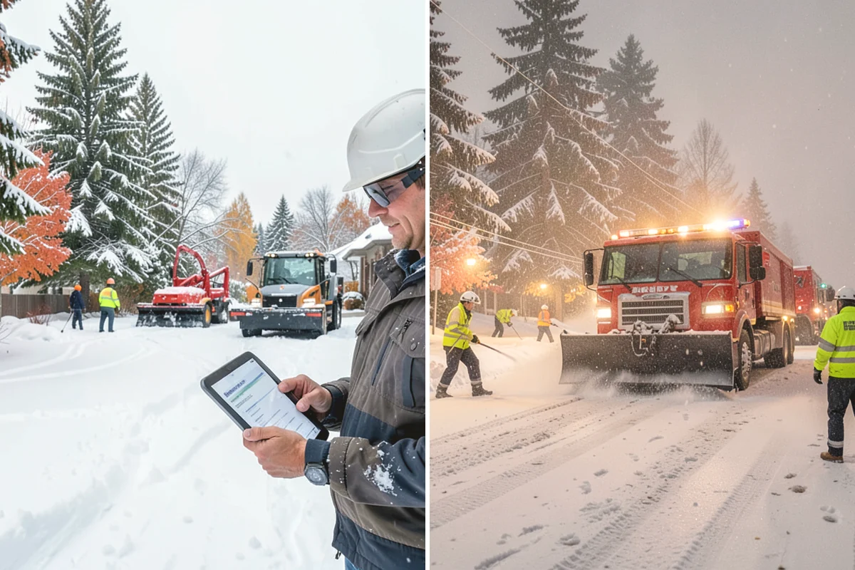 Bank Deicing in Ruston, Pierce County, WA - Map the entrance, ATM apron, and drive-through lanes