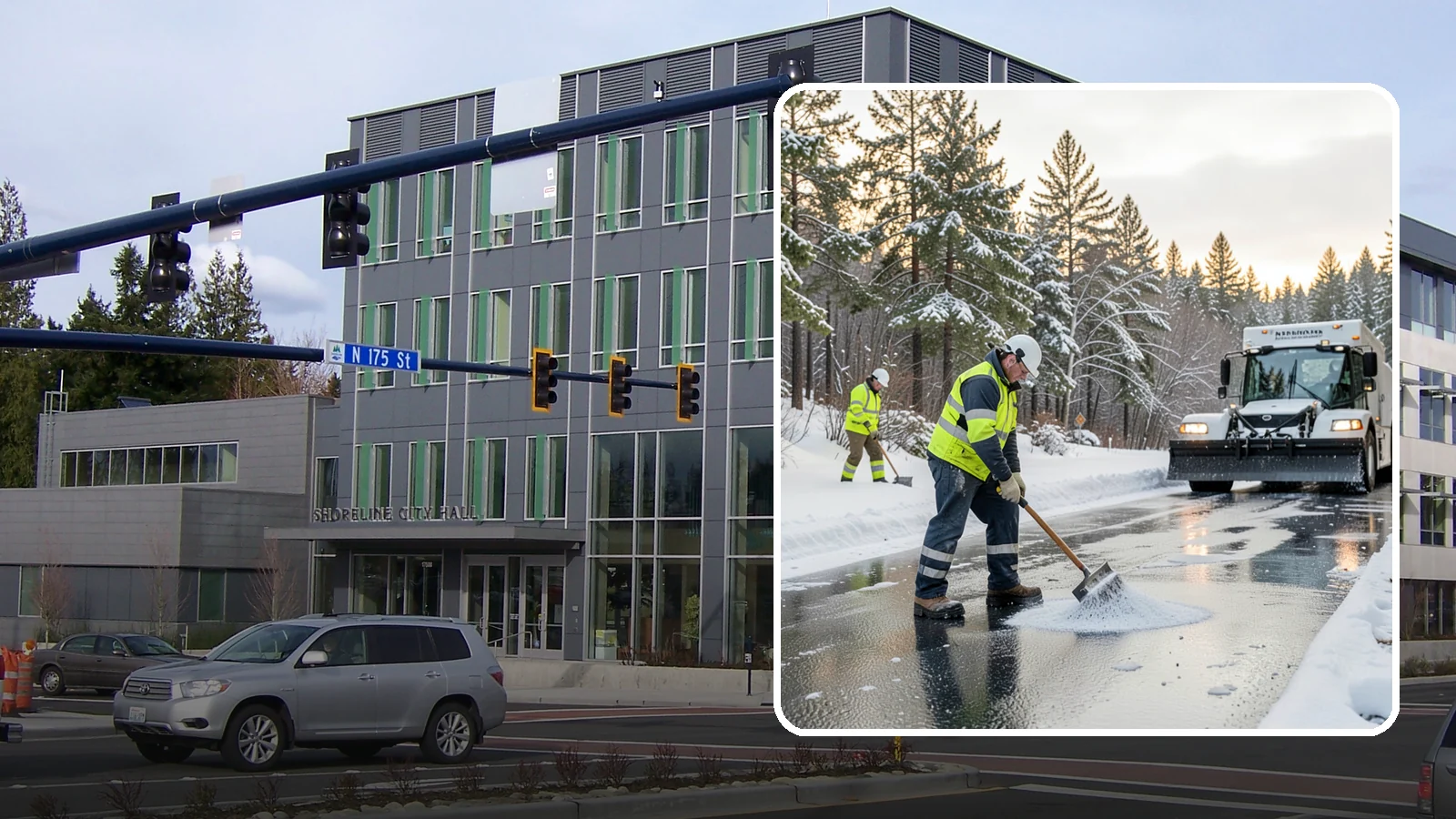 Bank Deicing in Shoreline, King County, WA - Deicing for banks and credit unions, keeping entrances, ATM approaches, and drive-through lanes safe for customers during a...