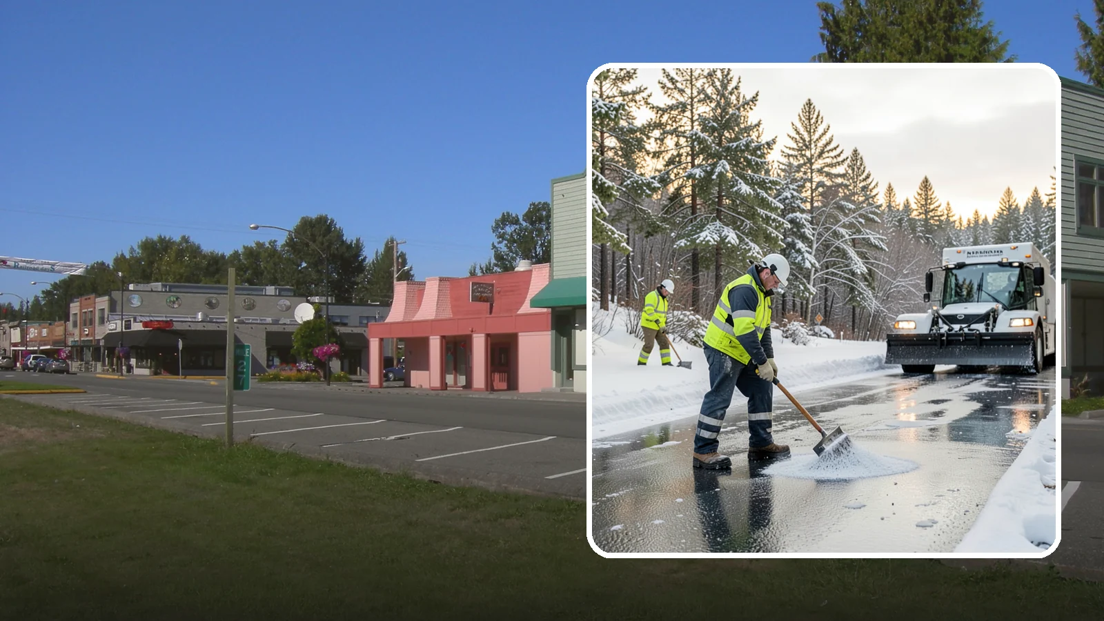 Bank Deicing in Snoqualmie, King County, WA - Deicing for banks and credit unions, keeping entrances, ATM approaches, and drive-through lanes safe for customers during a...