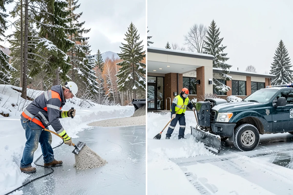 Bank Deicing in Snoqualmie, King County, WA - Map the entrance, ATM apron, and drive-through lanes
