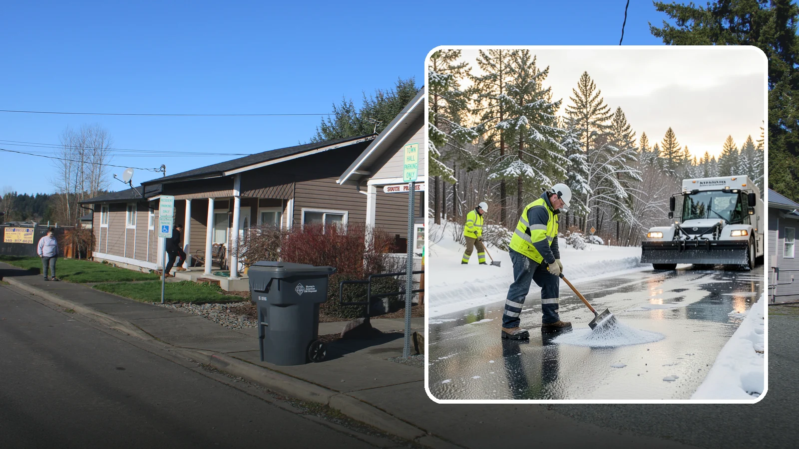 Bank Deicing in South Prairie, Pierce County, WA - Deicing for banks and credit unions, keeping entrances, ATM approaches, and drive-through lanes safe for customers during a...