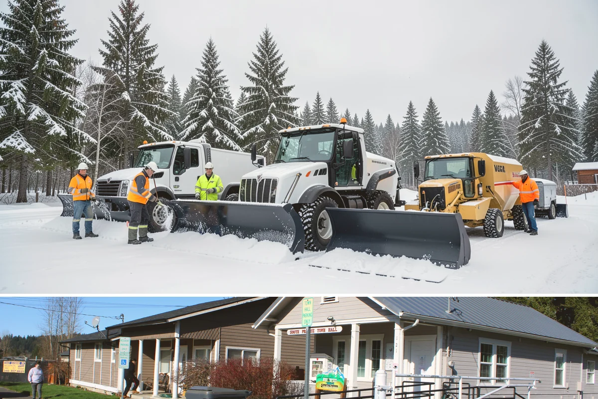 Bank Deicing in South Prairie, Pierce County, WA - Coverage runs through winter, with pre-open readiness on the freezing-rain mornings that glaze exposed ATM and drive-through...