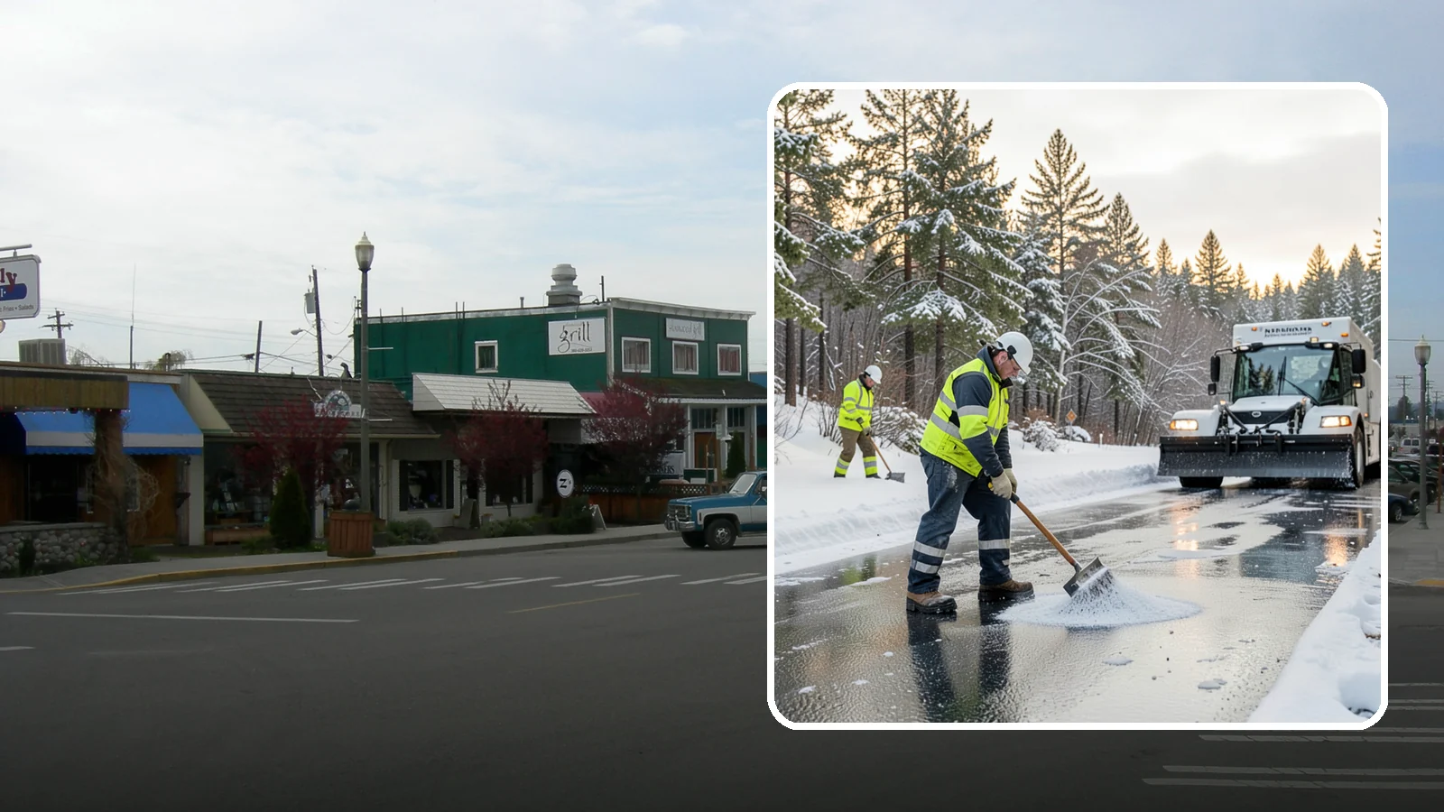 Bank Deicing in Stanwood, Snohomish County, WA - Deicing for banks and credit unions, keeping entrances, ATM approaches, and drive-through lanes safe for customers during a...