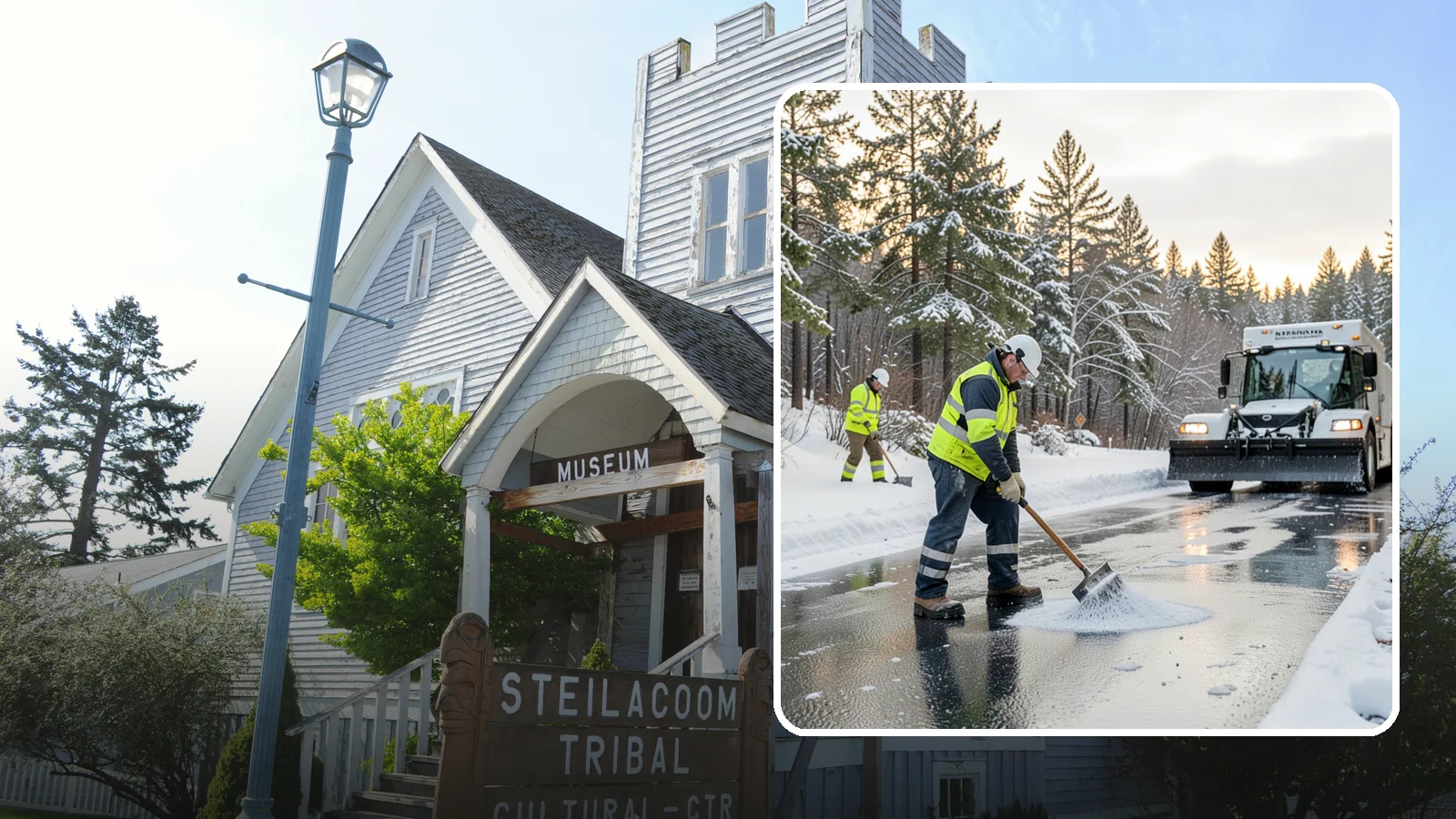 Bank Deicing in Steilacoom, Pierce County, WA - Deicing for banks and credit unions, keeping entrances, ATM approaches, and drive-through lanes safe for customers during a...