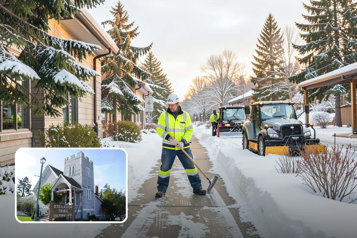 Bank Deicing in Steilacoom, Pierce County, WA - Keeps customers safe at entrances and walk-up ATMs