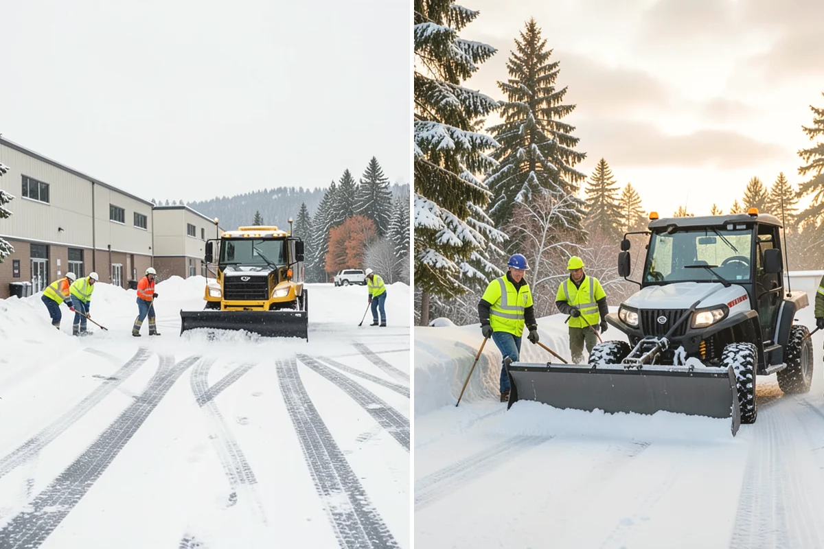 Bank Deicing in Steilacoom, Pierce County, WA - Map the entrance, ATM apron, and drive-through lanes