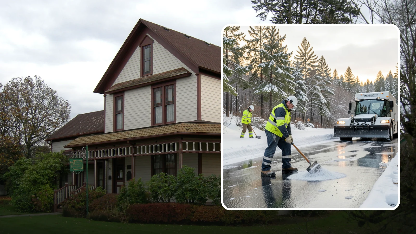 Bank Deicing in Sumner, Pierce County, WA - Deicing for banks and credit unions, keeping entrances, ATM approaches, and drive-through lanes safe for customers during a...