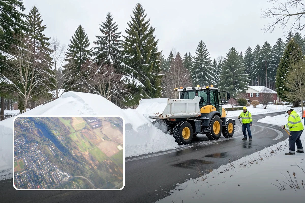 Bank Parking Lot Snow Removal in Algona, King County, WA - Customer parking and drive-through lanes stay open all day