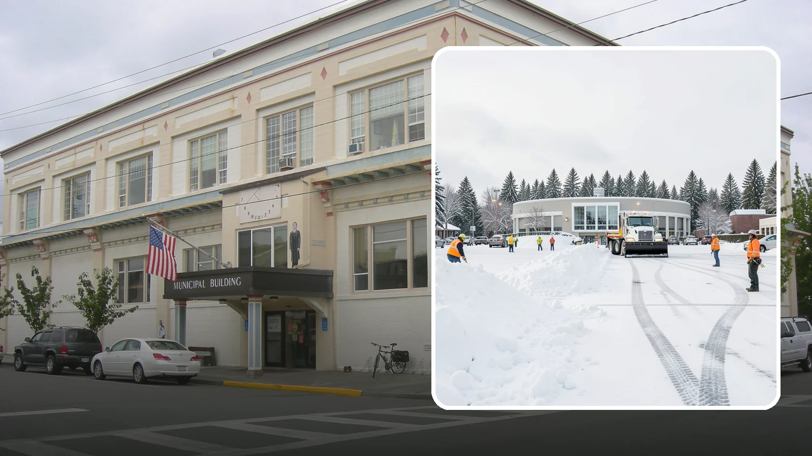 Bank Parking Lot Snow Removal in Anacortes, Skagit County, WA - We clear bank lots, drive-throughs, and ATM lanes so Western Washington customers bank safely all winter.