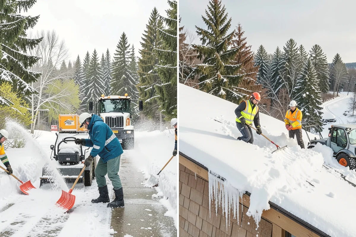 Bank Parking Lot Snow Removal in Anacortes, Skagit County, WA - Map parking, drive-through lanes, and the ATM approach with staff