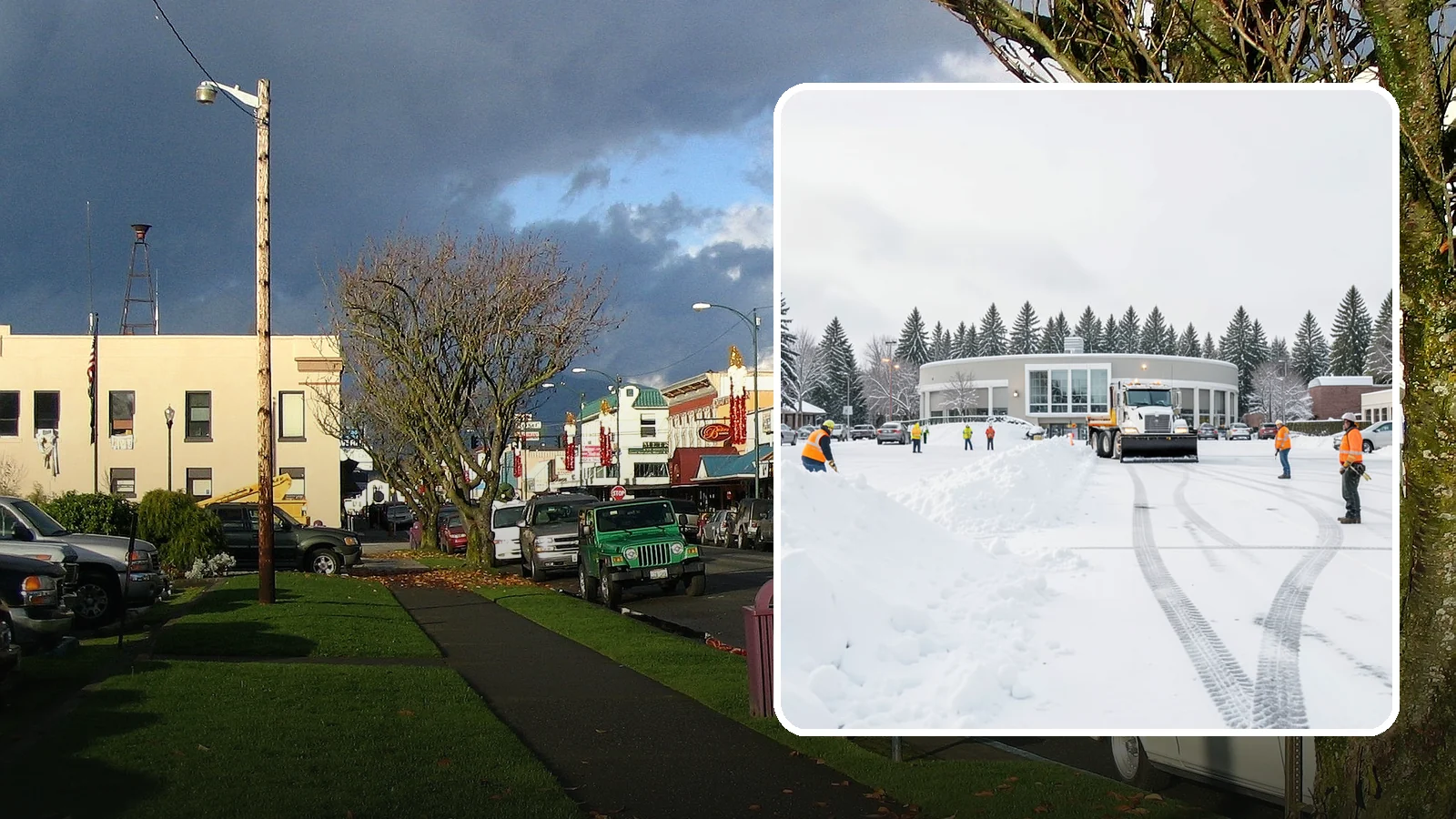 Bank Parking Lot Snow Removal in Arlington, Snohomish County, WA - We clear bank lots, drive-throughs, and ATM lanes so Western Washington customers bank safely all winter.