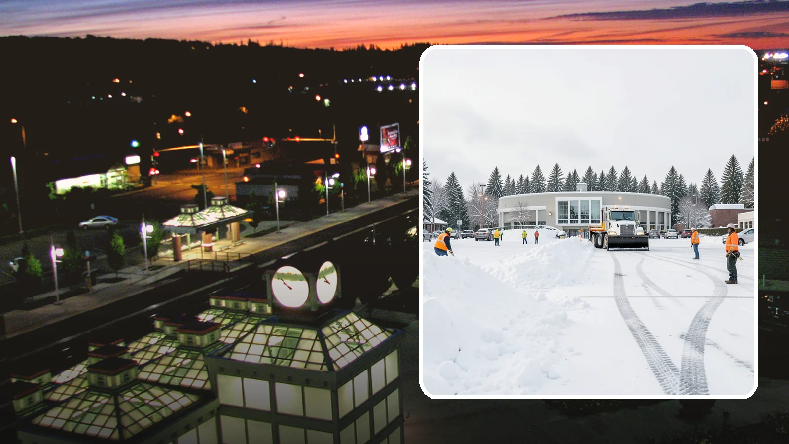 Bank Parking Lot Snow Removal in Auburn, King County, WA - We clear bank lots, drive-throughs, and ATM lanes so Western Washington customers bank safely all winter.