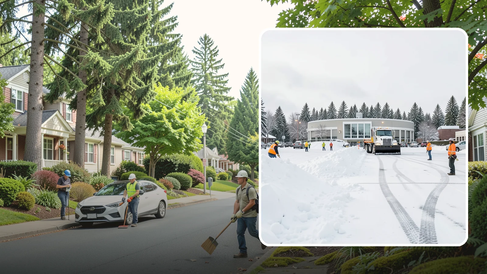 Bank Parking Lot Snow Removal in Beaux Arts Village, King County, WA - We clear bank lots, drive-throughs, and ATM lanes so Western Washington customers bank safely all winter.